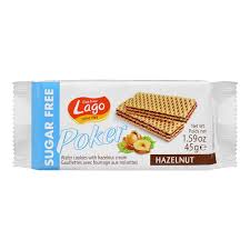 Lago Poker Hazelnuts Wafers Sugar Free