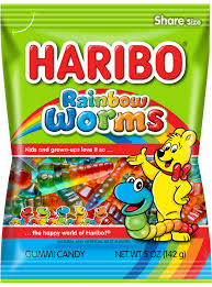 HARIBO RAINBOW WORMS 5 oz