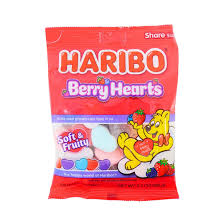 HARIBO BERRY HEARTS 3.1 oz